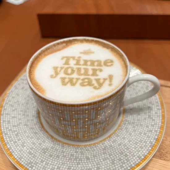 High-speed coffee printer printing intricate self-serving drink designs with FDA-certified food-grade ink.