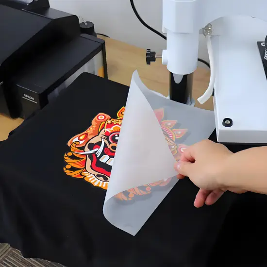 Industrial-grade Hot Melt Adhesive DTF Powder applied on various fabric types including swimsuit and cotton materials.