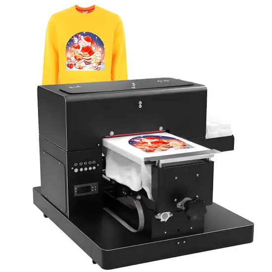 A4 flatbed direct to garment t-shirt printer machine for small business custom apparel printing