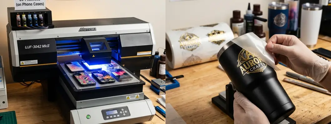 UV DTF vs. ダイレクトフラットベッドUV印刷：カスタマイズビジネスに最適なテクノロジーはどちら？