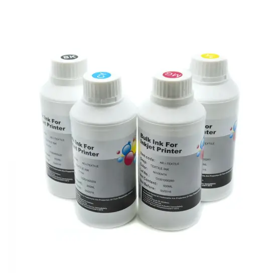 High-performance DTG Textile Pigment Ink for printing vibrant colors on cotton and polyester fabrics with durability