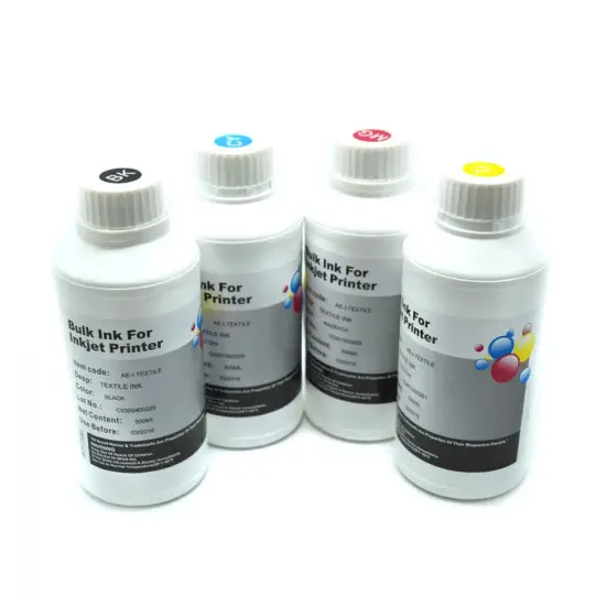 High-performance DTG Textile Pigment Ink for printing vibrant colors on cotton and polyester fabrics with durability
