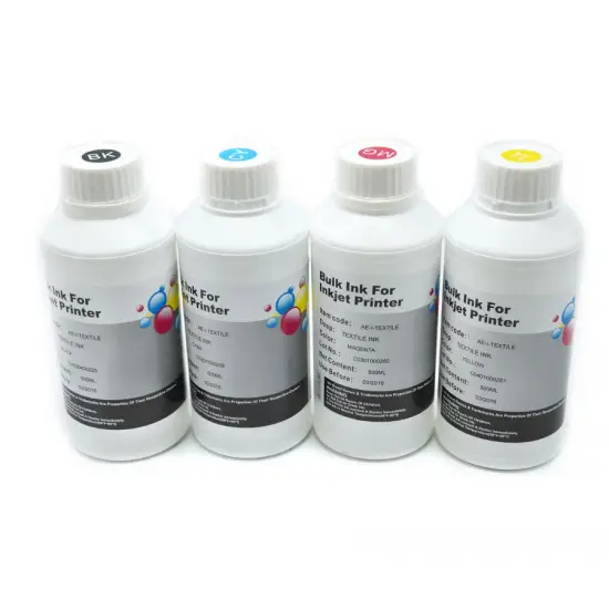 High-performance DTG Textile Pigment Ink for printing vibrant colors on cotton and polyester fabrics with durability