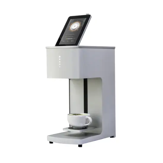 GNFEI F410M smart mini selfie coffee printer printing customer face portrait on latte foam — compact size for small cafes
