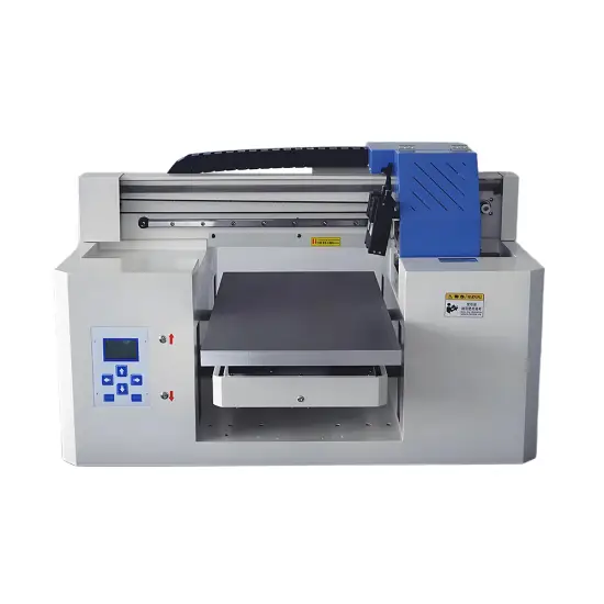 Industrieller Zweikopf-UV-Drucker zum Bedrucken von zylindrischen Flaschen und flachen Substraten