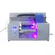 Industrial dual head UV printer printing vibrant embossed and metallic effects