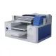 Industrial dual head UV printer printing vibrant embossed and metallic effects