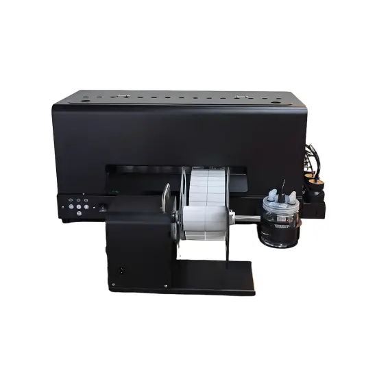 GNFEI F60VF A3 UV varnish DTF printer machine printing crystal label stickers with glossy varnish — factory direct label printer
