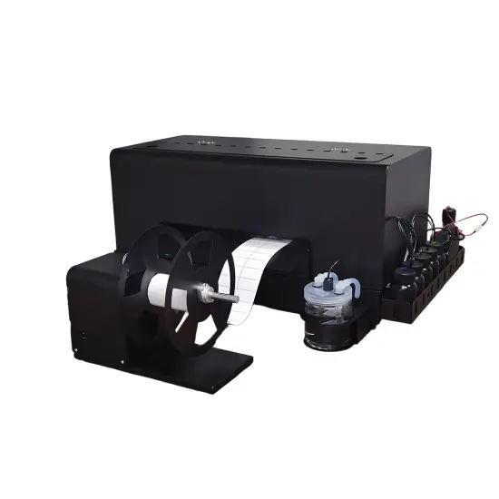GNFEI F60VF A3 UV varnish DTF printer machine printing crystal label stickers with glossy varnish — factory direct label printer