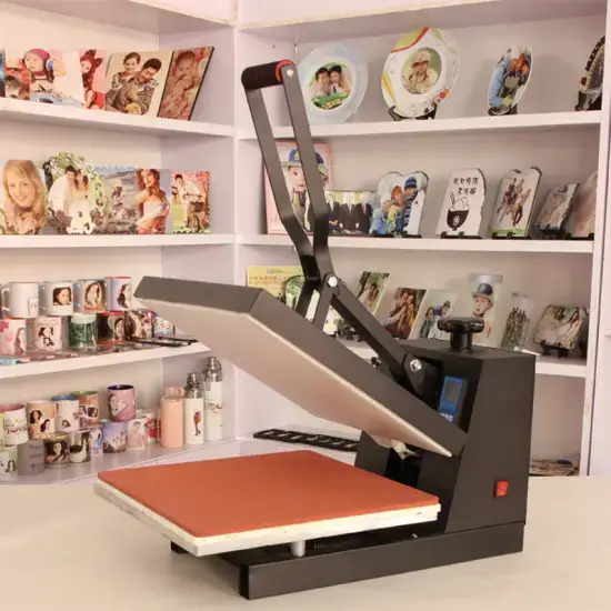 38×38 cm heat press machine printing on t-shirt