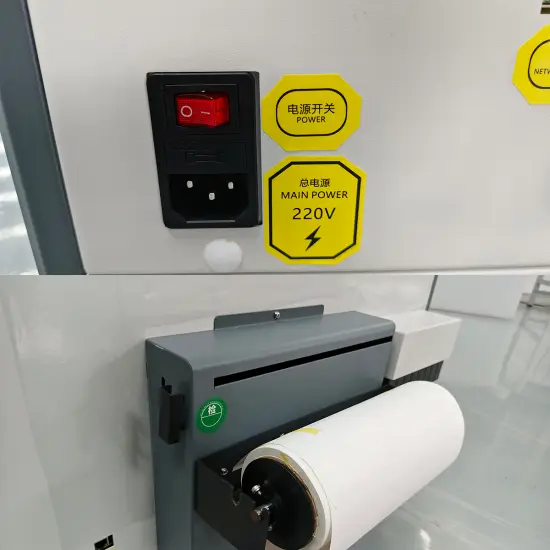 Industrial A3 UV flatbed printer with Epson i3200 printhead printing custom design on acrylic sheets