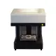 Industrial food printer creating personalized high-resolution edible designs on cakes, pizzas, and beverages.