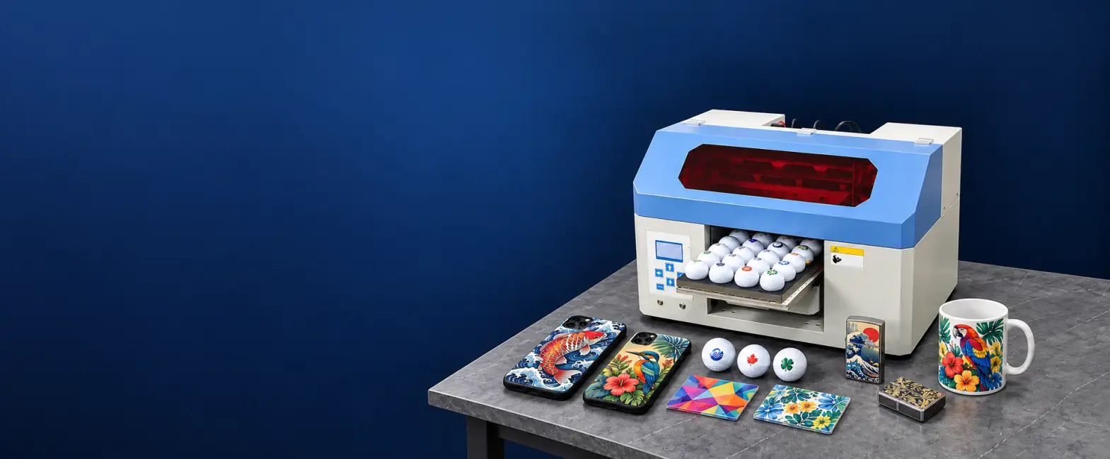 Factory direct UV flatbed and cylinder printer for phone cases, bottles, acrylic, and promotional products