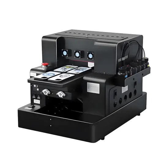 Industrial Spot A4 LED UV Printer perfect for cylindrical printing on bottles and mugs