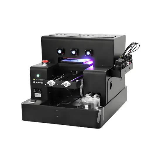 Industrial Spot A4 LED UV Printer perfect for cylindrical printing on bottles and mugs