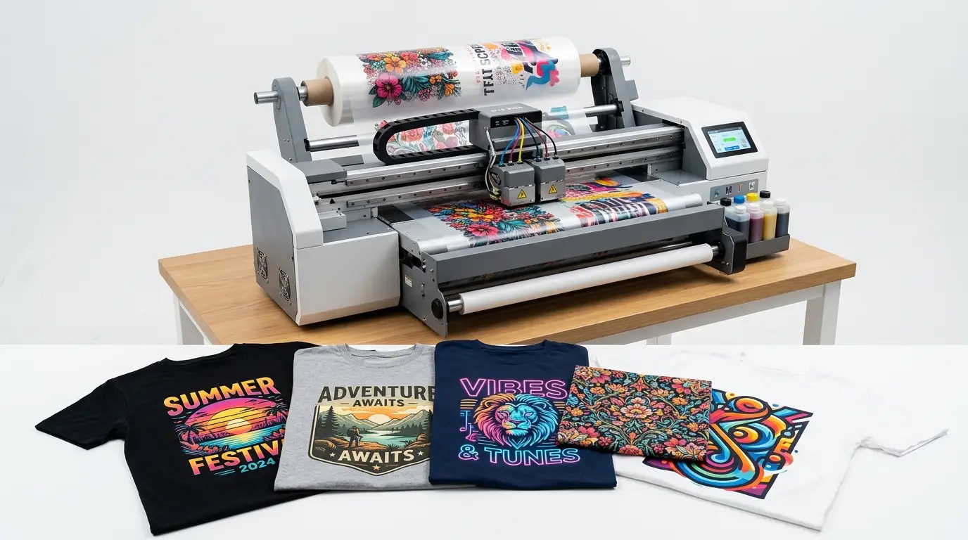 DTF Printer with custom printed T-shirts — 2026 buyer's cost guide