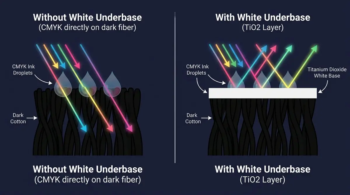 Light Reflectance & Absorption Diagram