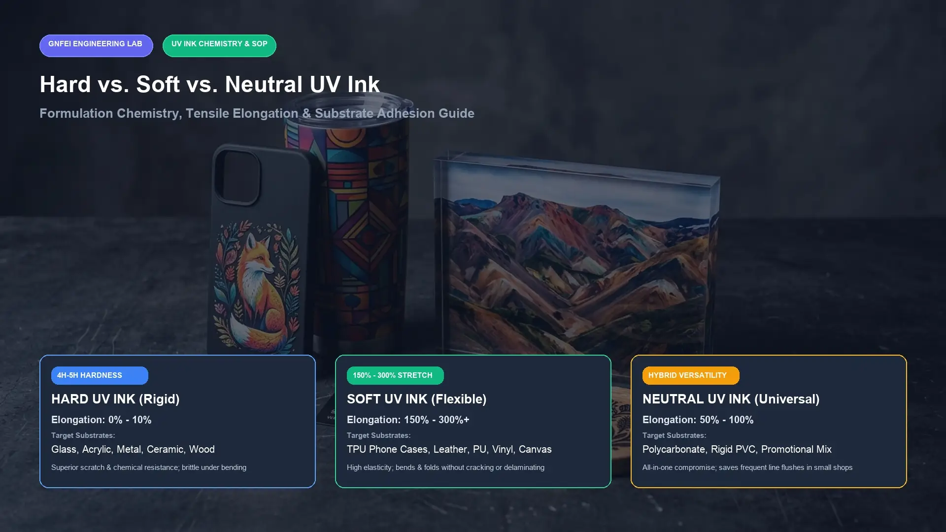 Hard vs Soft vs Neutral UV Ink Formulation and Substrate Comparison