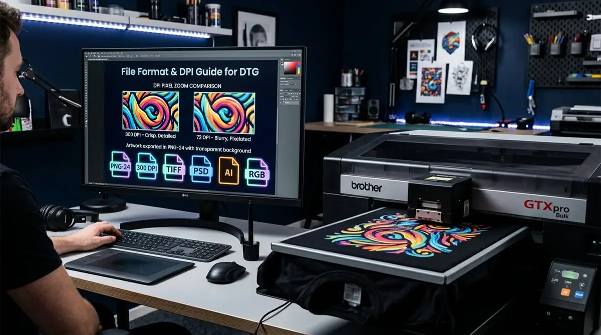 What File Format and DPI Resolution Is Required for DTG Printing?