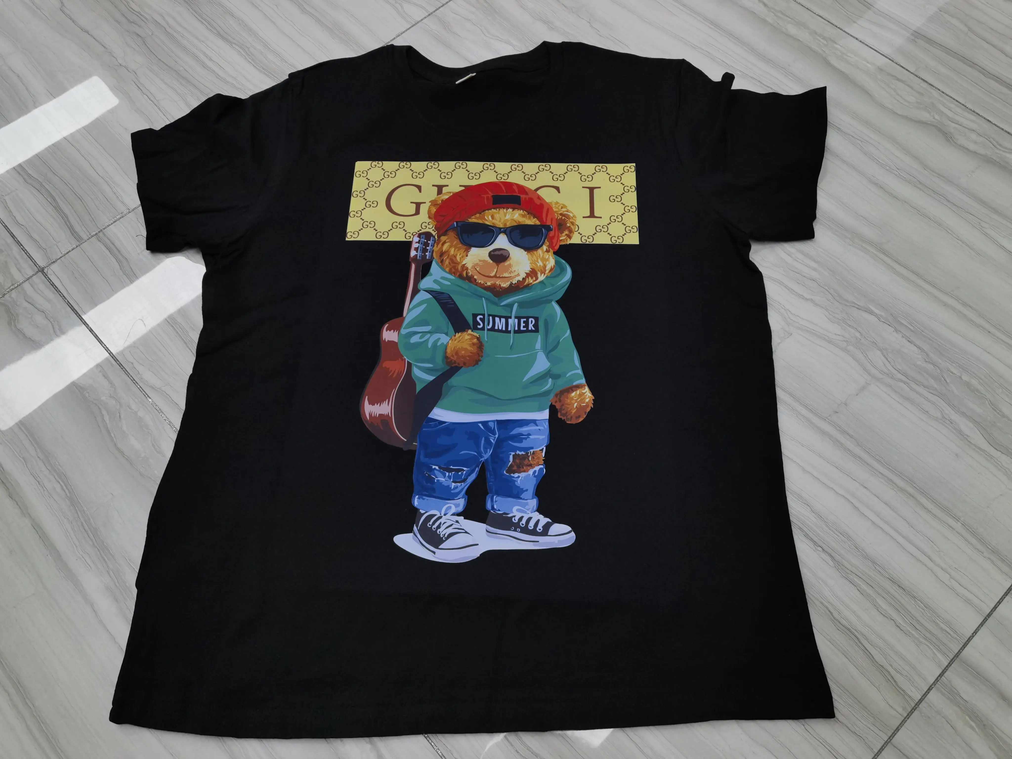 Custom T-shirt printing sample with vibrant DTF colors