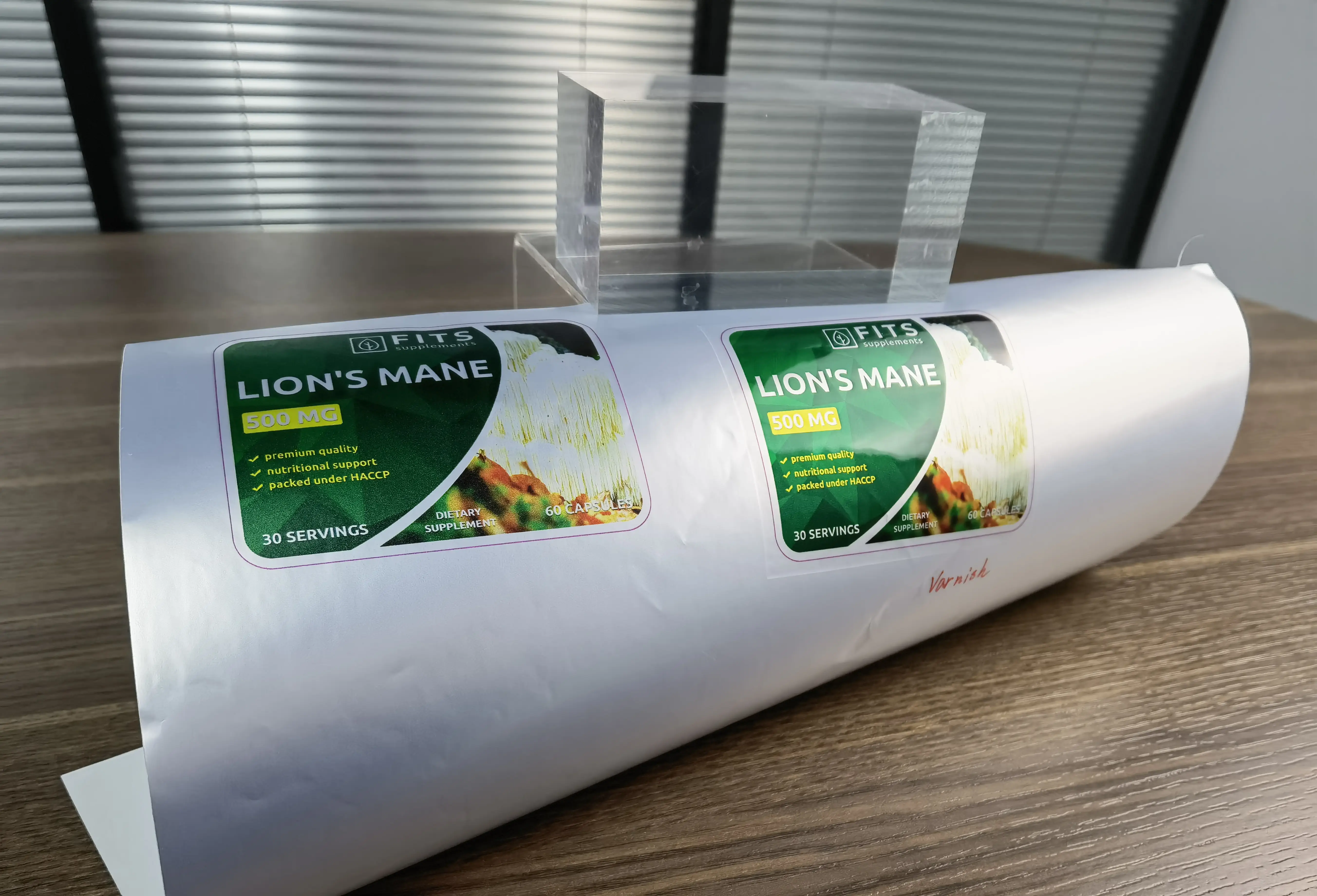 UV DTF crystal sticker labels on glass and metal surfaces