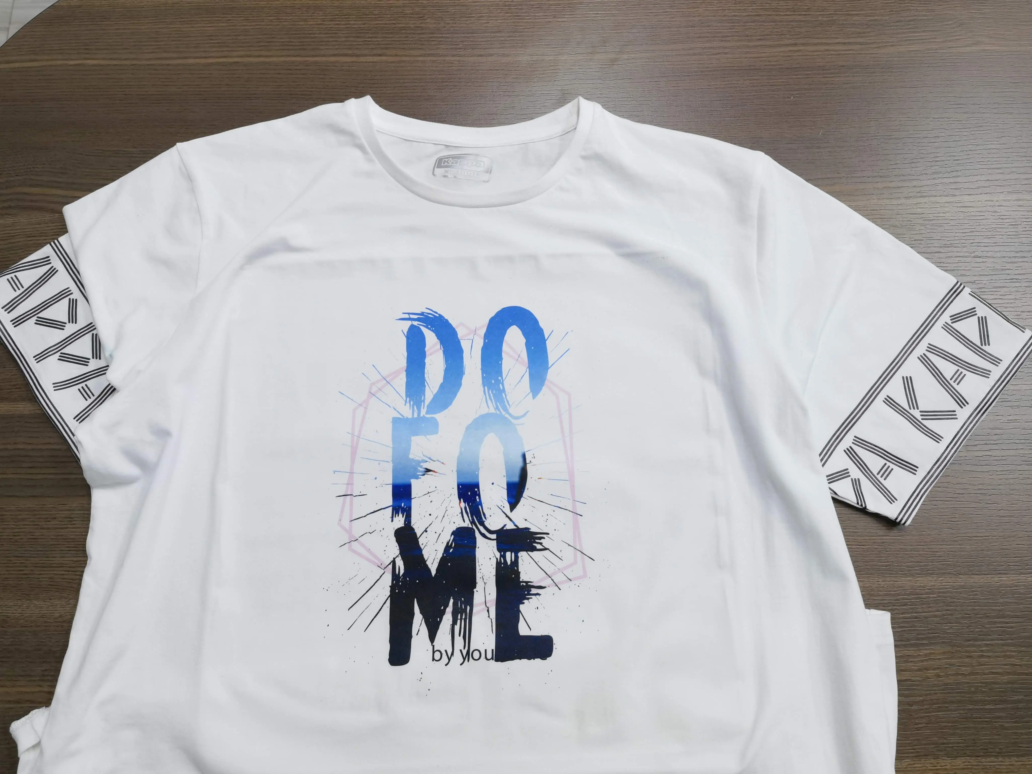 Vibrant white graphic T-shirt layout print