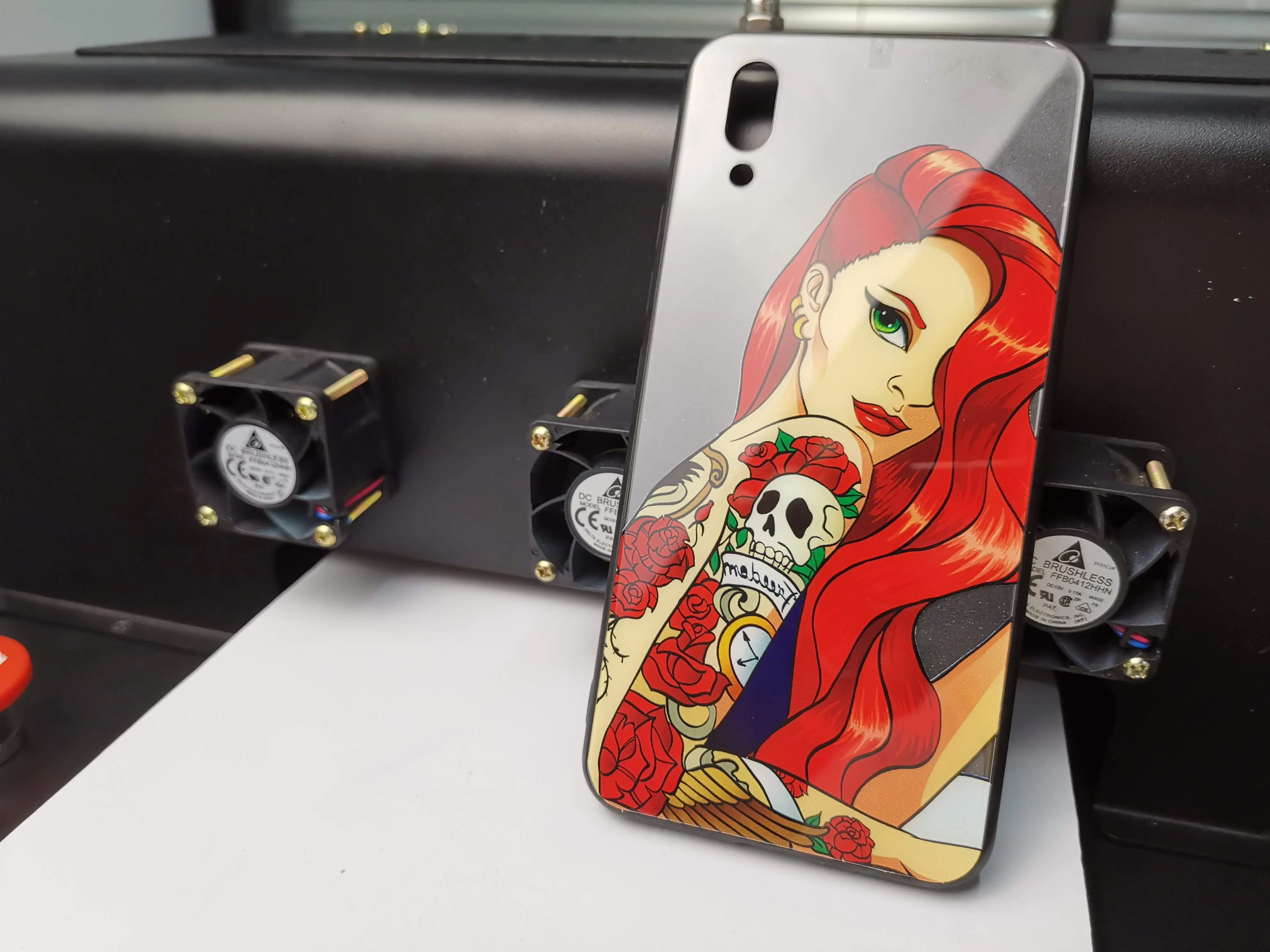 UV printed custom phone case — photographic full-color design on TPU case
