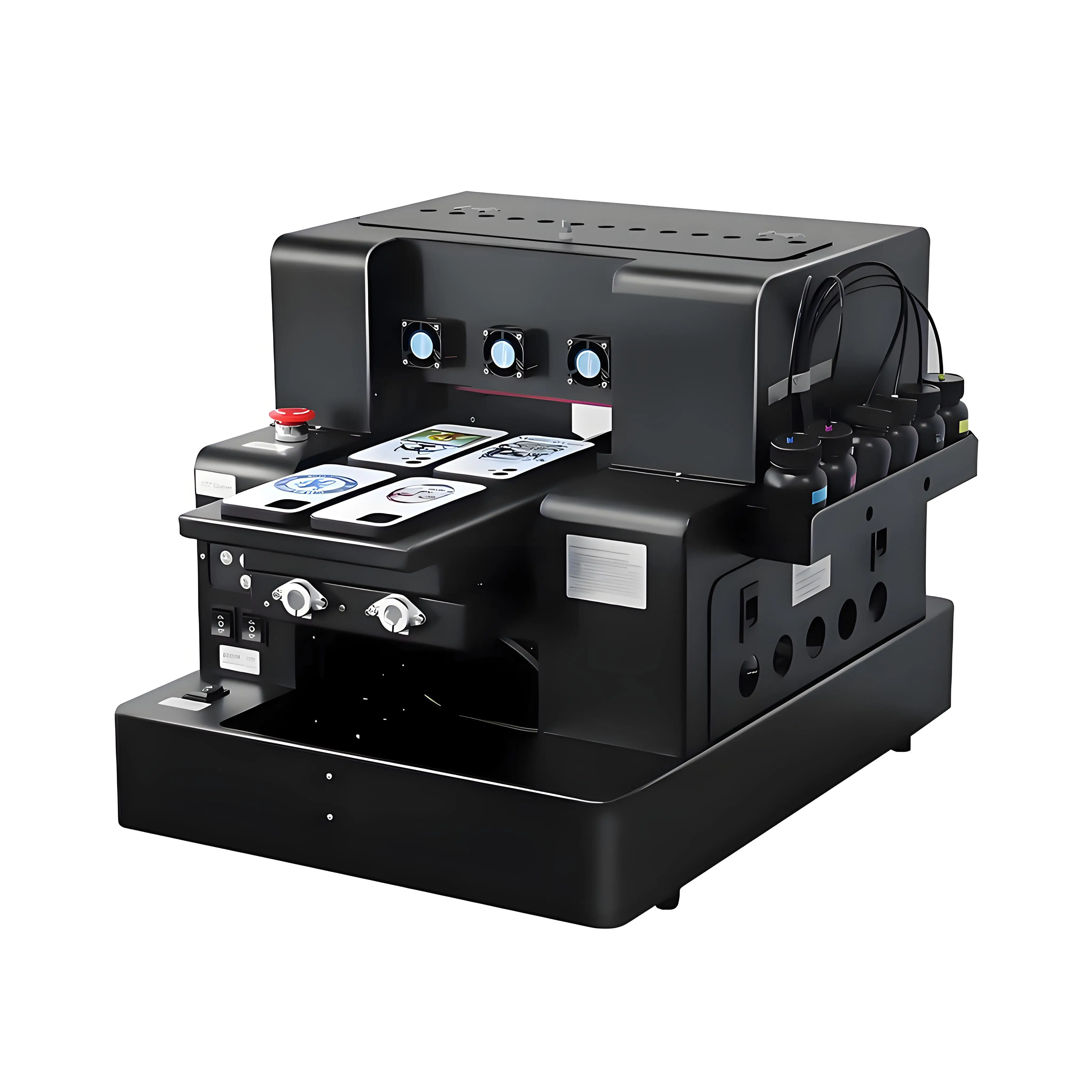 GNFEI F85V4 A4 spot UV printer with cylinder attachment for bottle and mug printing