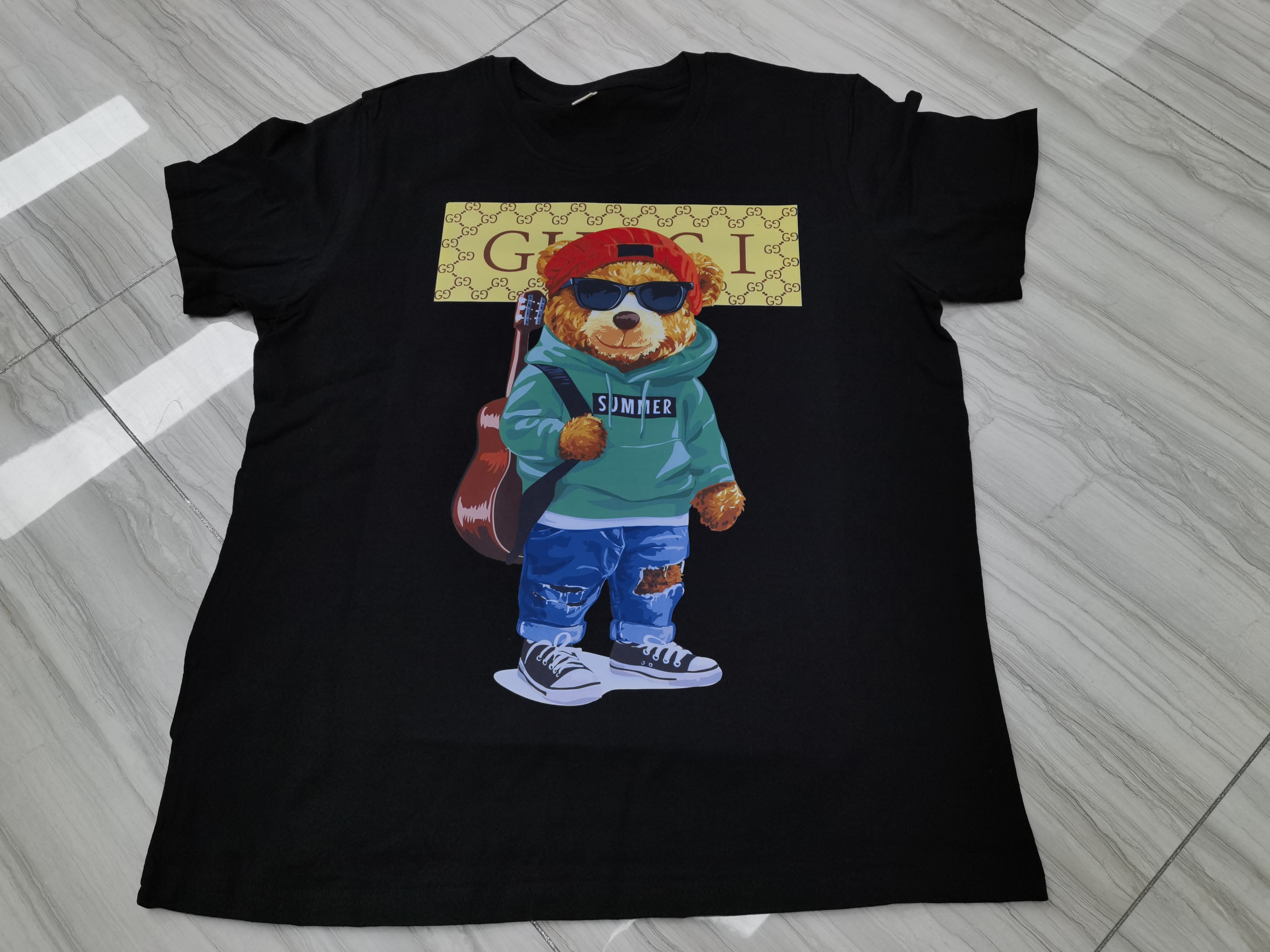 Custom T-shirt printing sample with vibrant DTF colors
